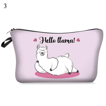 

New Fashion 3D Digital Printing Cute Alpaca Hair / Grass Mud Horse Camel Pencil Bag Stationery Storage Bag Giftc Bag