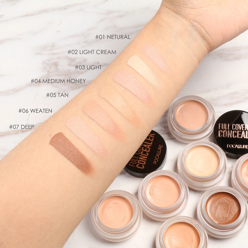 Concealer Cream FOCALLURE Waterproof Full Coverage Long-lasting Oil-control Moisturizing Lightweight Foundation Makeup Cosmetics