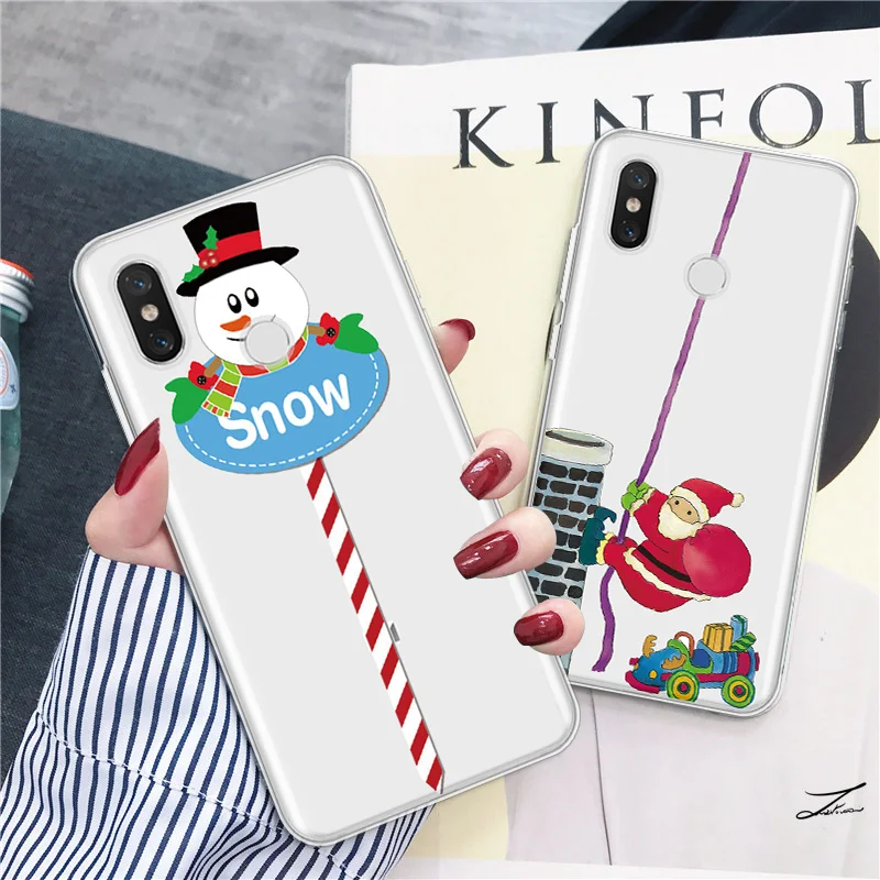 Чехлы из ТПУ для Xiaomi Redmi 4A 5 Plus S2 Go Note 3 4 4X 6 7 K20 Pro Christmas Snowman Pocophone Mi A1 A2 5X 6X 9 F1|Бамперы| |