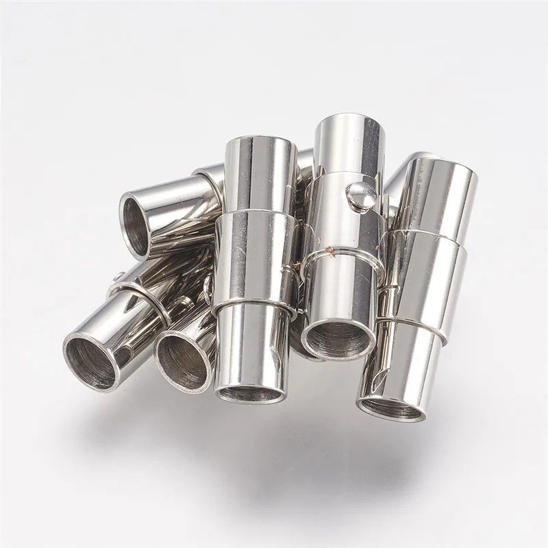 50pcs Hole 4mm 304 магнитные винтовые застежки из нержавеющей стали, магнитная застежка для самостоятельного изготовления ювелирных изделий, браслет, ожерелье 2, 3, 4, 5, 6 мм, отверстие - Цвет: 50pcs Hole 4mm