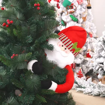 

2021 New Year Gifts Christmas Tree Decor Santa Claus Snowman Elk Hug Tree Doll Christmas Decorations for Home Navidad Ornaments