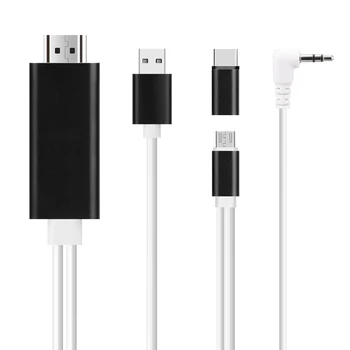 

2 In 1 Micro USB Type-C to HDMI Cable for Samsung Xiaomi Mobile Phones for MHL Cable HD 1080P USB HDMI Converter
