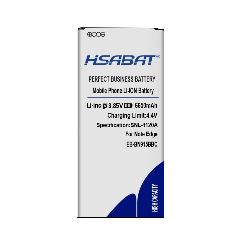 HSABAT EB-BN915BBC аккумулятор 6650 мАч для samsung Galaxy Note Edge N9150 N915K N915L N915X N915S+ номер отслеживания