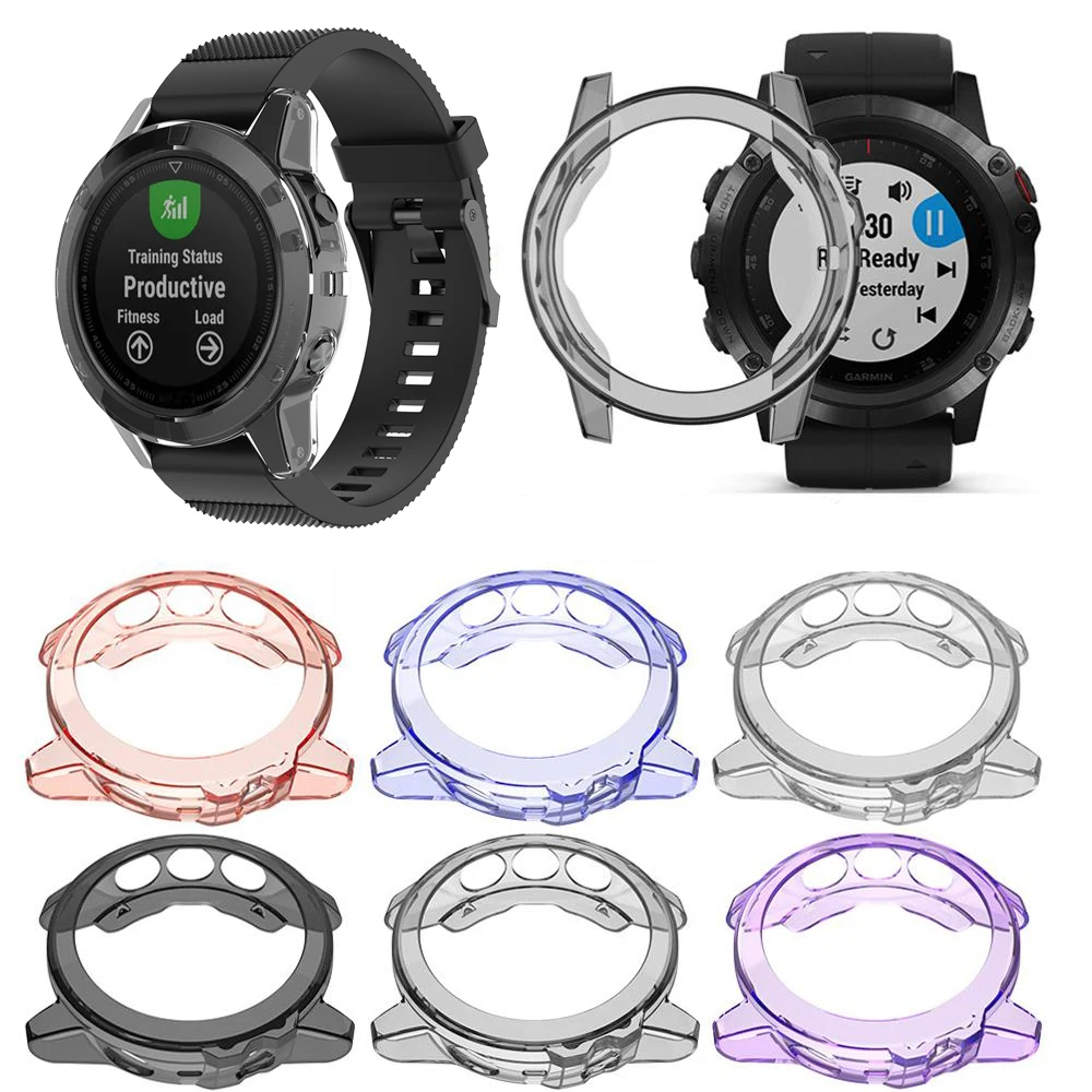 Ультратонкий защитный чехол для смарт-часов Garmin fenix 5X мягкий силиконовый из ТПУ 5