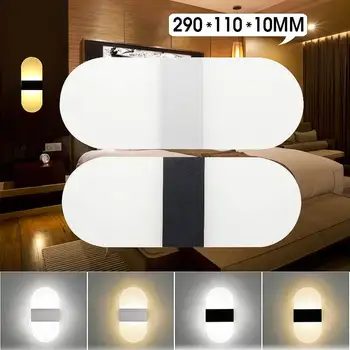 

Modern wall lamp AC100-240V LED Round/Square Wall Light Simple Soft Bedroom Headlight Night Bedside Lamp Warm White Cool White