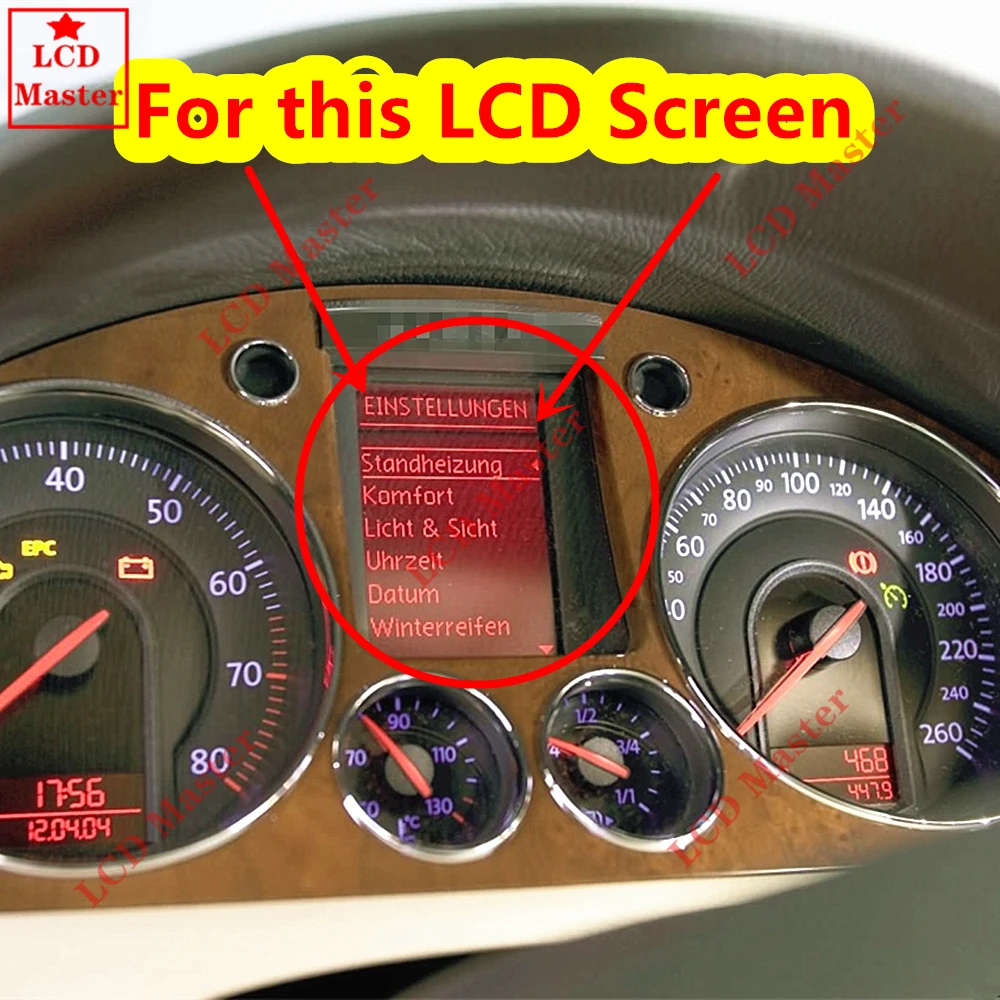 LCD Display 1pcs LCD Display Screen for VW Jetta/Touran/Passat/Golf 5/Jetta/SEAT / EOS US Model Instrument Cluster Dashboard Pixel Repair