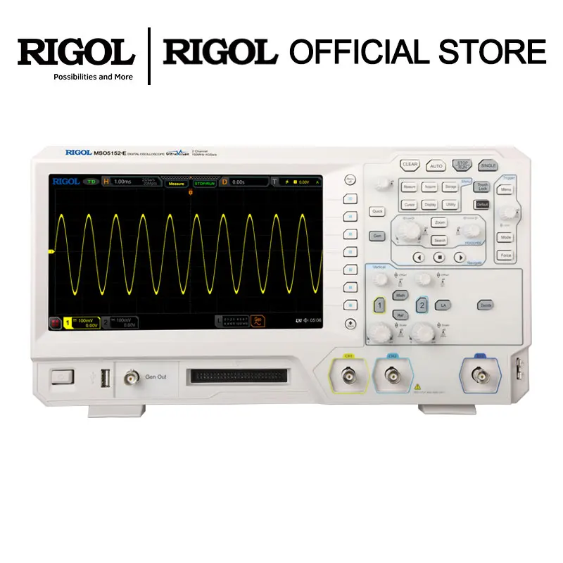 

RIGOL MSO5152-E 150MHz Digital Oscilloscope 2 analog channels 16 digital channels