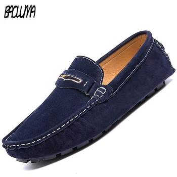 

Fashion Men Casual Shoes Leather Men Loafers Comfortable Breathable Mens Style Shoes Orange Men Dress Business Party Shoes 38-48