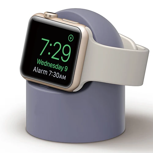 Зарядка для apple watch stand iWatch 5 4 3 2 1 Аксессуары для часов apple watch 44 мм 40 мм 42 мм 38 мм держатель для станции Черный Белый - Цвет ремешка: Purple