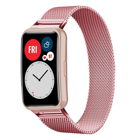 Loop Strap For Huawei Watch FIT Strap Accessories stainless steel metal bracelet Huawei Watch fit 2021 Strap
