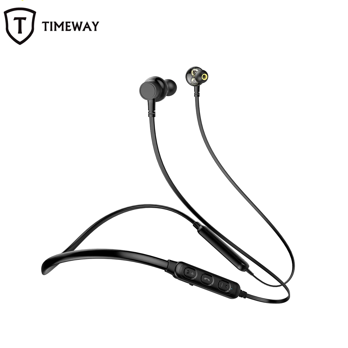 Bluetooth наушники G20BL Bluetooth наушники двойной драйвер гарнитура Беспроводные спортивные наушники Бас Звук для мобильного телефона - Цвет: black