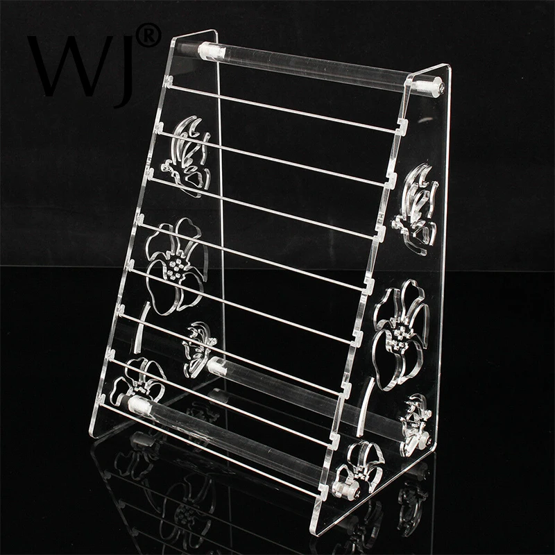 Transparent Acrylic 8 Tier Metal Bar Bracelet Charm Beads Jewelry Display Holder Stand Pandora European Beads Earrings Organizer