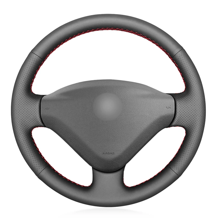Черный PU искусственная кожа DIY чехол рулевого колеса автомобиля для Citroen Berlingo 2008