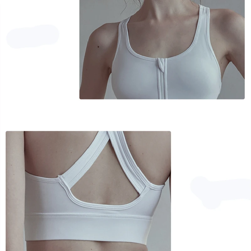 Wholesale Back Closure Strappy Sports Bras Criss Cross Wireless Padded  Workout Yoga Bra Tops - White XL - Aulola UK