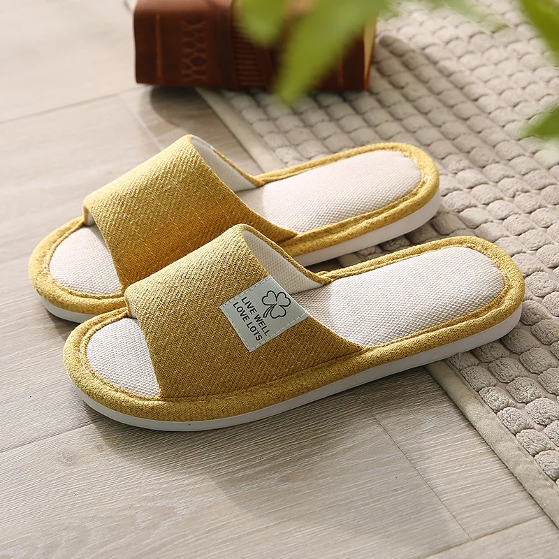 indoor house shoes Shoes For Women Slippers Home Cotton Indoor Non-Slip Soft Warm Slides Autumn Winter Couple Female Simple Man Flax Sandals warm indoor shoes Indoor Slippers