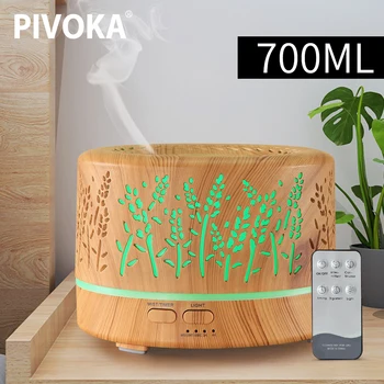 

PIVOKA 700ml Remote Control Ultrasonic Air Humidifier Aroma Diffuser Essentiel Oil Aromatherapy Mist Maker For Home Office