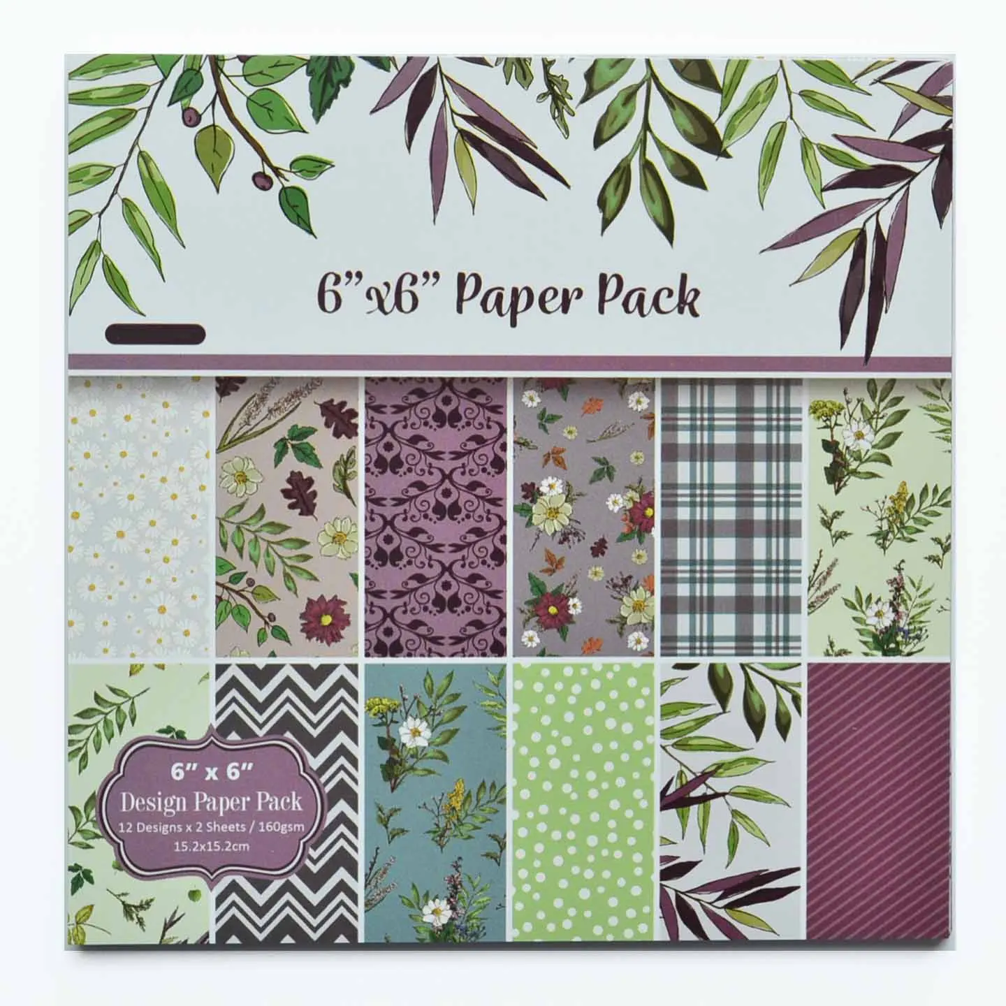 

Green Park Series Scrapbooking Paper Pack Craft Paper Art Card Card Making 6 Inches 24Sheets /pack
