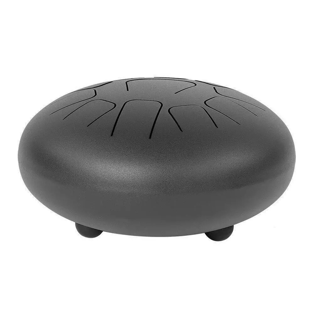 C Key Steel Tongue Drum Percussion Instruments Mini 8-Tone Hand Pan Drum with Drum Mallets Carry Bag