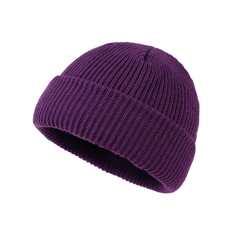 24 Colors Unisex Knitted Hats Cap Women Solid Winter Warm Beanie Retro Brimless Baggy Melon Caps for Men Skullcap Street Bonnet timberland skully Skullies & Beanies