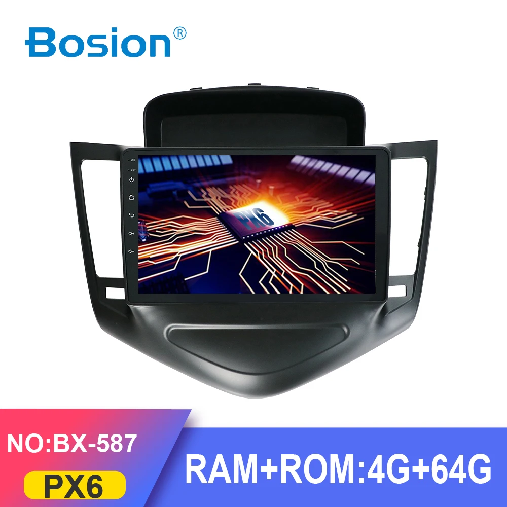 Автомобильный dvd-плеер PX6 с gps-плеером Android 10 4 Гб + 64 ГБ 9 дюймов для Chevrolet Cruze 2009 2010 2011