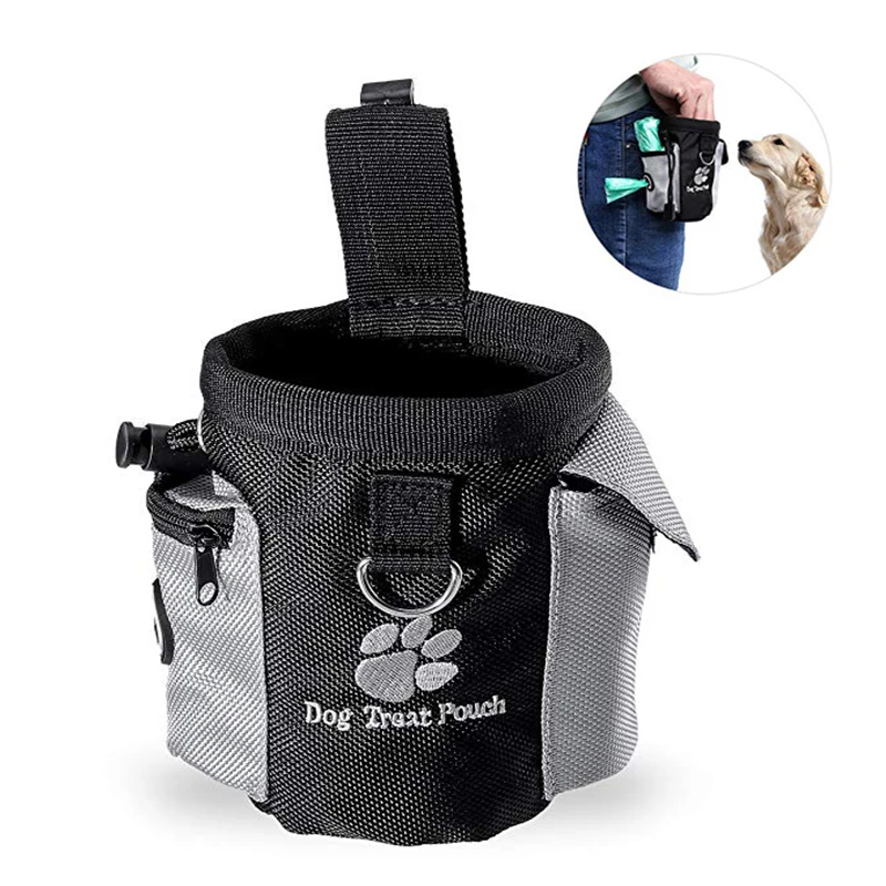 Pet Dog Treat Bag Portable Dog Training Bags Treat Pouch Outdoor Feed Storage PouchHands Free Training Waist Bag Pet Supplies