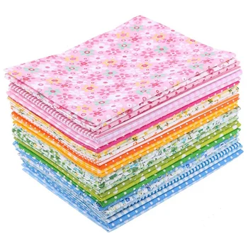 

Promotion! 28Pcs 25cmx25cm Cotton Fabric Bundle Squares Quilting Sewing Patchwork Cloths DIY Scrapbooking Crafts
