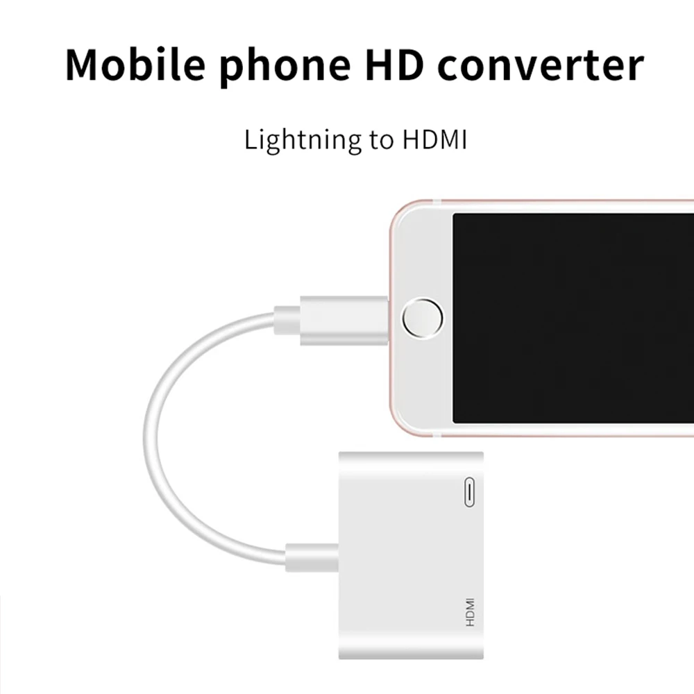 Reilim адаптер Lightning/HDMI AV видео для iPad к hdmi hd Разъем iphone 7 8 X PLUS|Переходники и адаптеры|