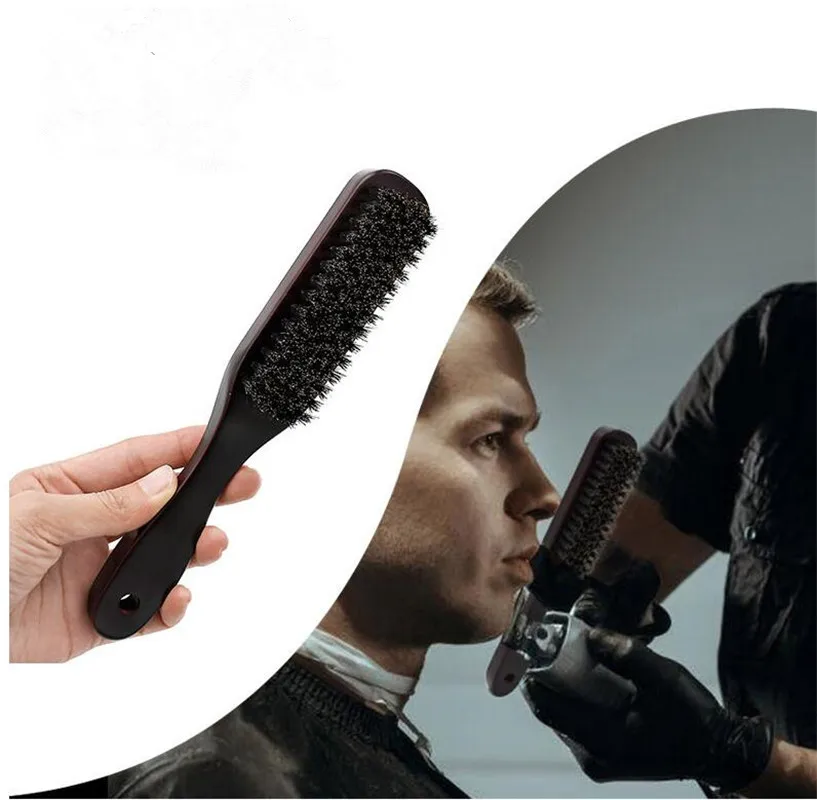 Щетка для чистки бороды с деревянной ручкой, Антистатическая Расческа для укладки волос, инструменты для бритья для мужчин