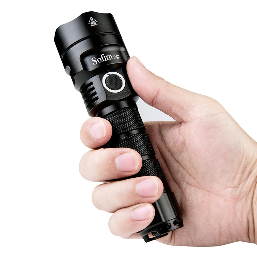 

Sofirn C8F 21700 Version 3500LM Super Bright Torch With 4 Groups Ramping Triple Reflector LED Flashlight Torch Outdoor Light
