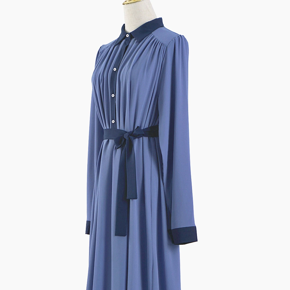 Синее мусульманское вечернее платье Молитвенное Дубай Abaya s для женщин Турция