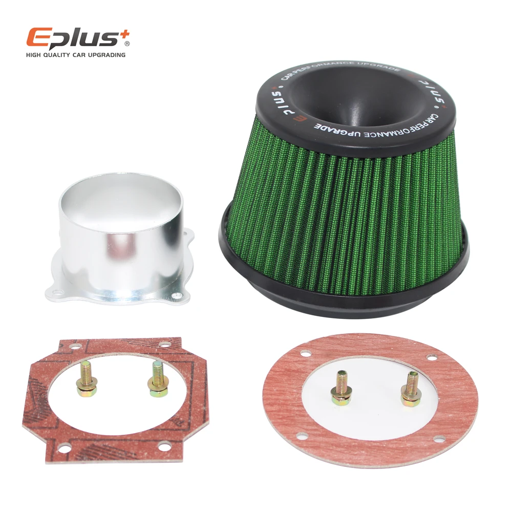 Car Filters Air Intake System High Flow Filtre A Air Voiture Universal Connecting Base Red Green 3inch 76mm Automobiles Air Filters