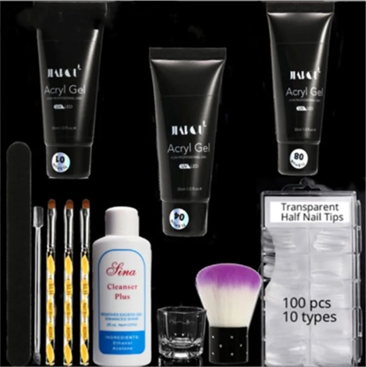 

Manicure Solid Extended Glue Set Nail Tip Model Extend Pen Non-Paper Cups kuai su jiao Set Wholesale