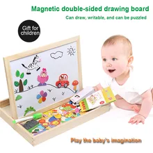 Животное многофункциональный письменная доска для рисования магнитная головоломка двойной мольберт игрушка