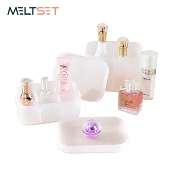 

Desktop Storage Box Frosted Plastic Jewelry Box Makeup Organizer For Cosmetics Sundries Boxes Home Office Grid Storage Organizer