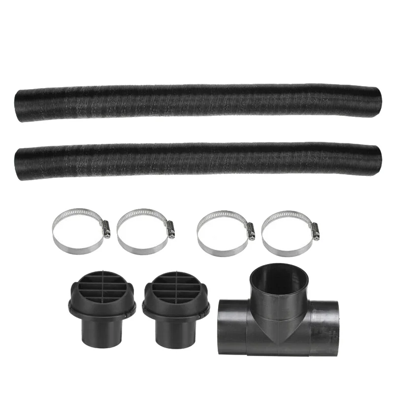 

1 Set Heater Pipe Duct T Piece Warm Air Outlet Vent Hose Clips 60mm Replacement For Webasto Diesel Heater Parts