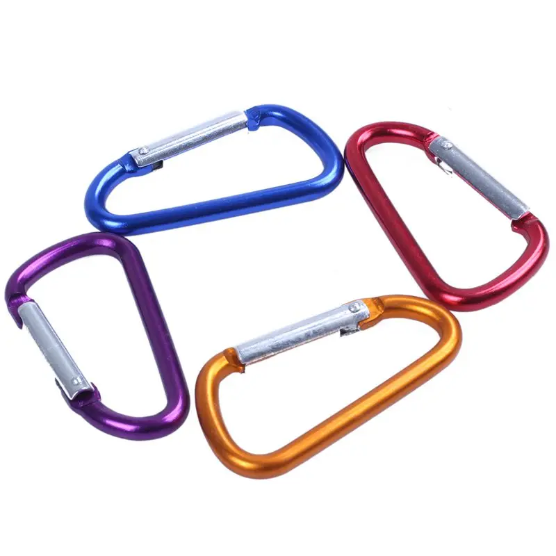 20PCS 2.5inch /6CM Aluminum D Ring Carabiner Clip Lightweight Durable Small Caribeaner Keychain Hook For Home Outdoor Camping Hi | Спорт и