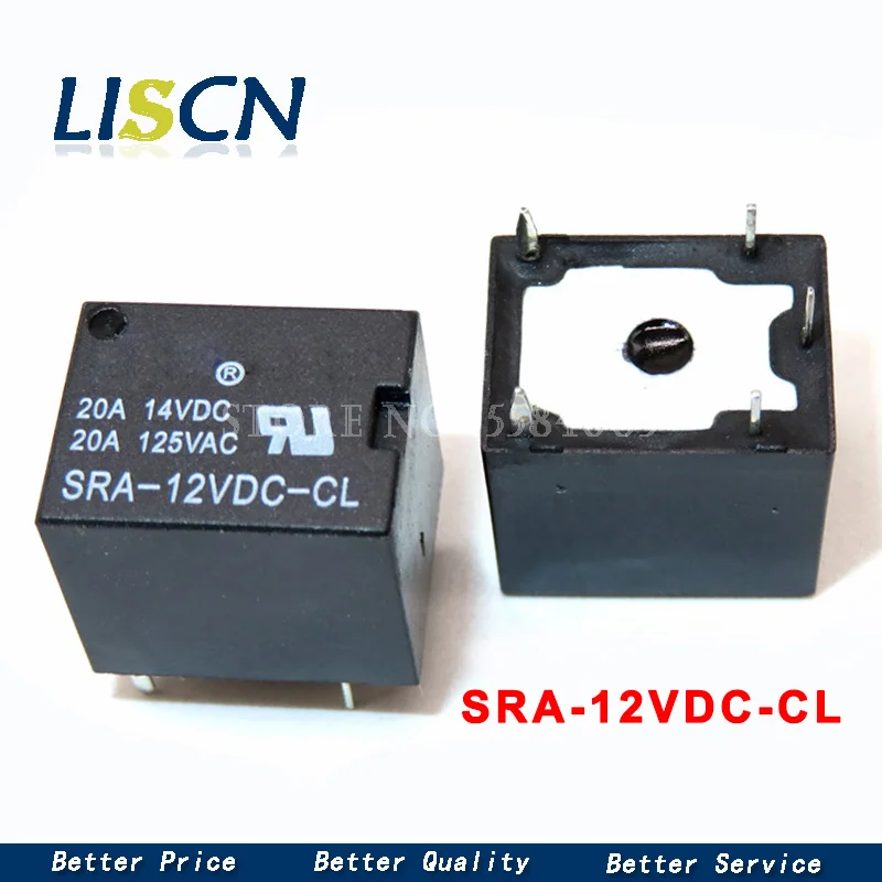 10 шт. 12 В 20A DC мощность реле SRA-12VDC-CL 5Pin PCB Тип Черный Автомобильный | Обустройство