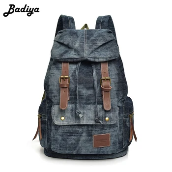 

2020 Backpack Women Men Backpack Fashion Shoulder Bag Vintage Jean School Bag For Men Women Backpacks Casual Travel Knapsack