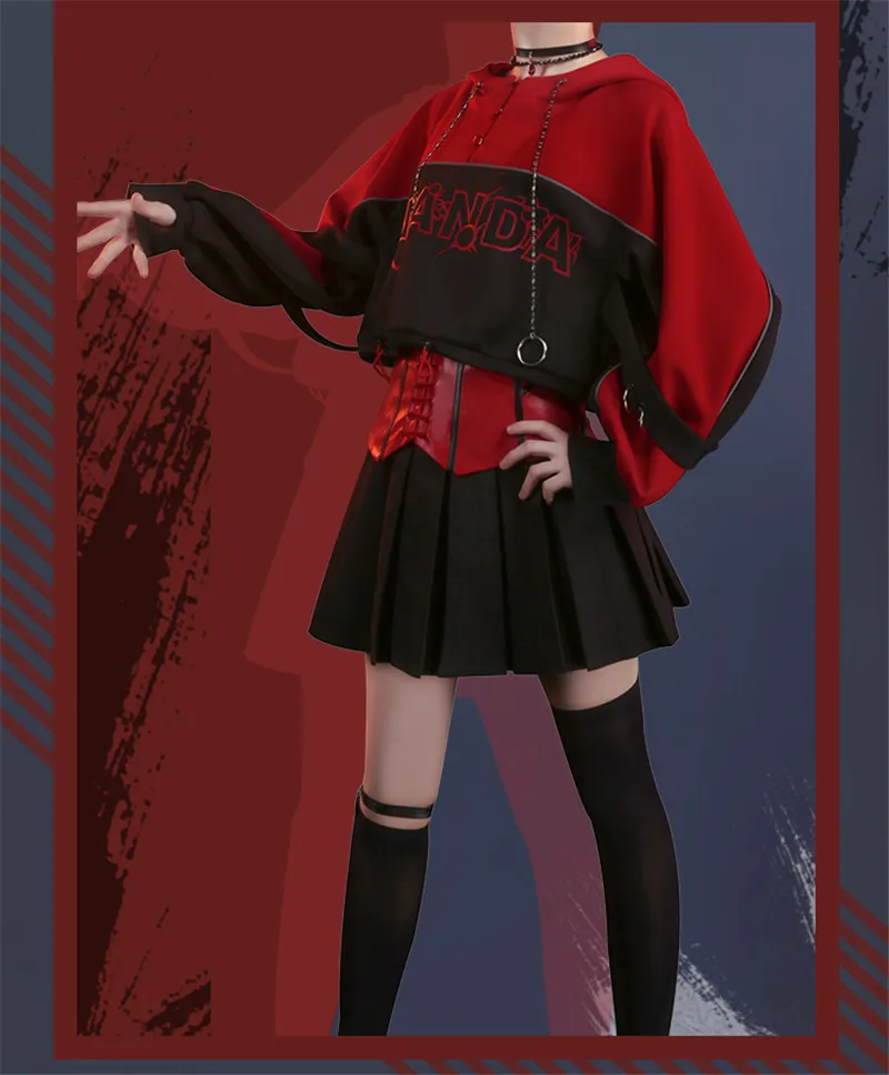 My Hero Academia Himiko Toga Coat Skirt Full Set Synthetic Wig 