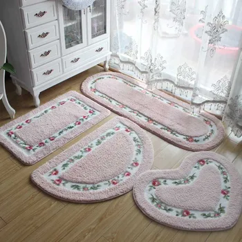 

Large Rug Bedroom Decor Anti-slip Floor Mat Living Room Kitchen Carpet Household Bathroom Carpet Soft Rug Set Toilet q