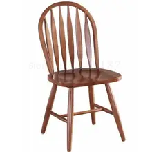 Американский кантри меч назад стул Виндзор Ретро Простой Досуг отель кафе стул твердой древесины стул