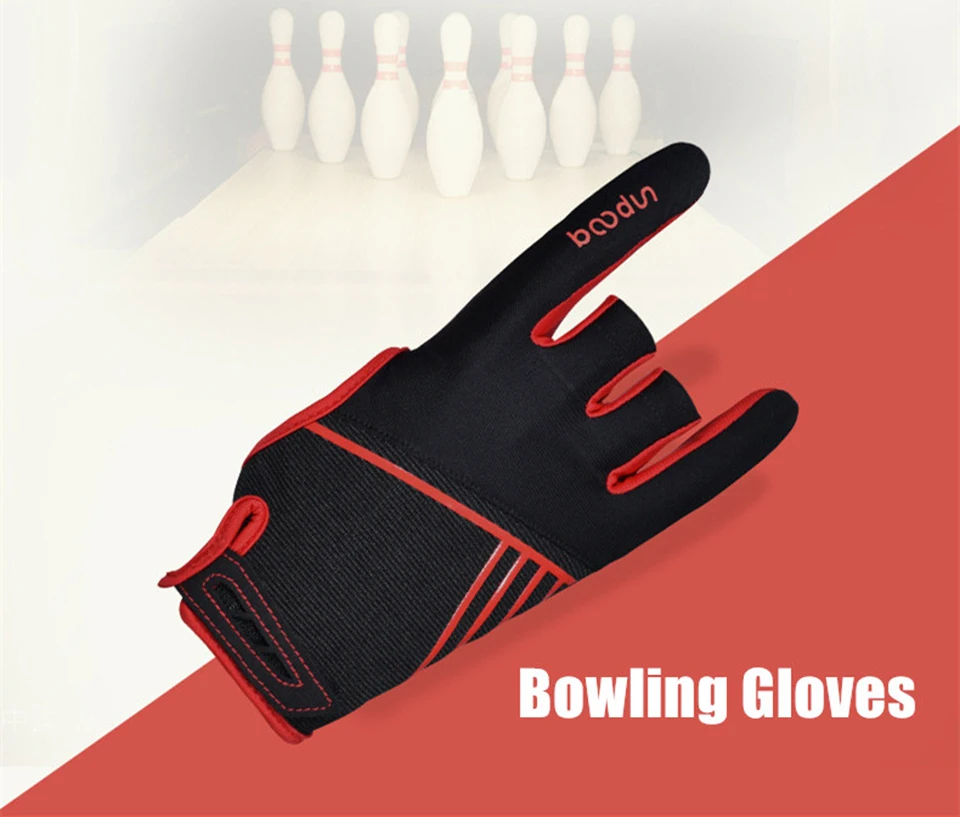 Mumian Professionale Anti-Skid Bowling Bloves Confortevole Bowling Strumenti Accessori Semi-barretta Sport Guanti per Bowling 