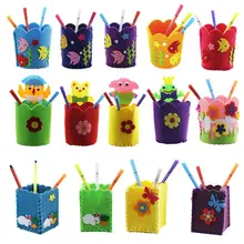 Дети Раннее детство развивающая игрушка Дети ручной работы нетканый карандаш держатель милый Сделай Сам Набор для рукоделия ручка контейнер