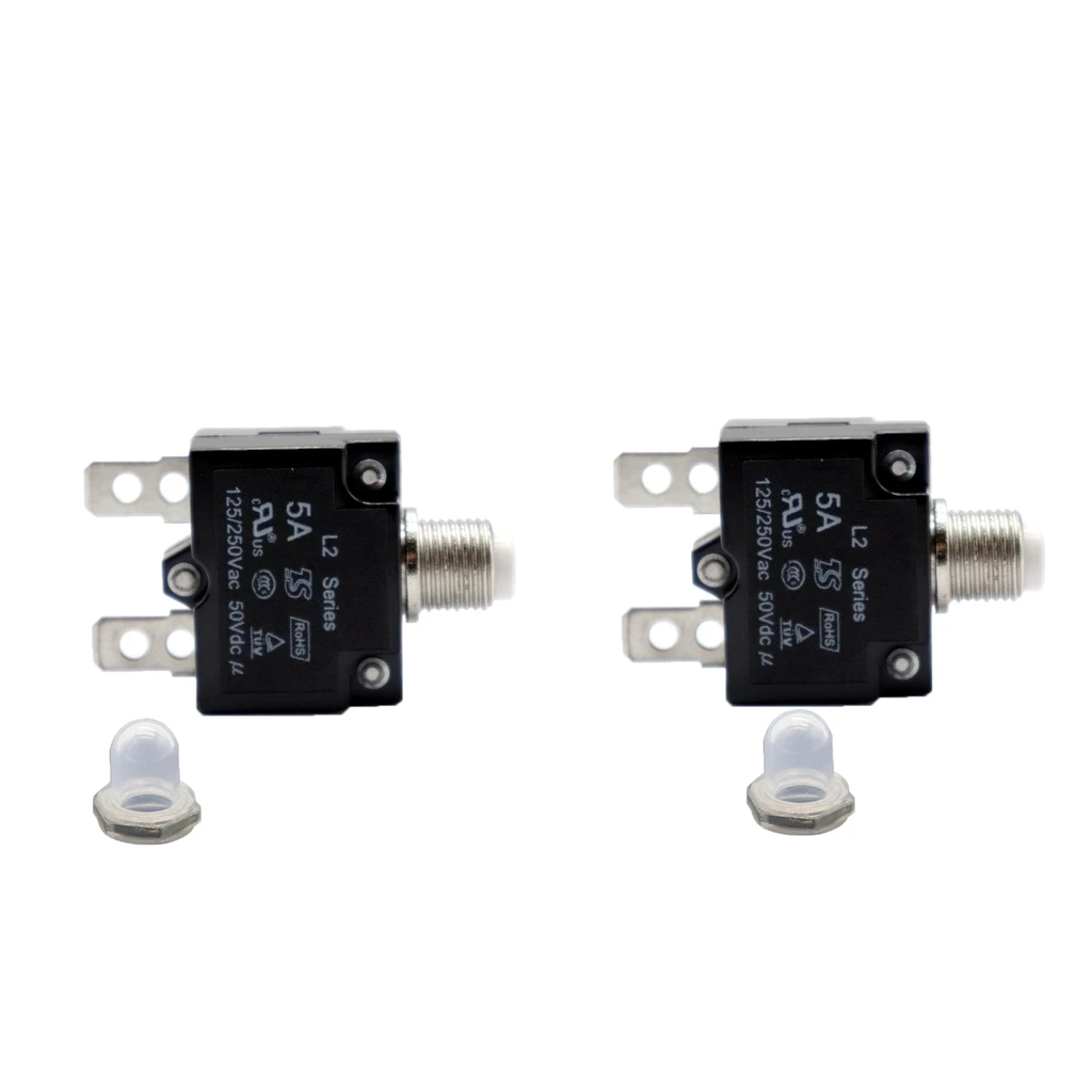 5Amp Push Button Circuit Breaker Manual Resettable Overload Switch Fuse