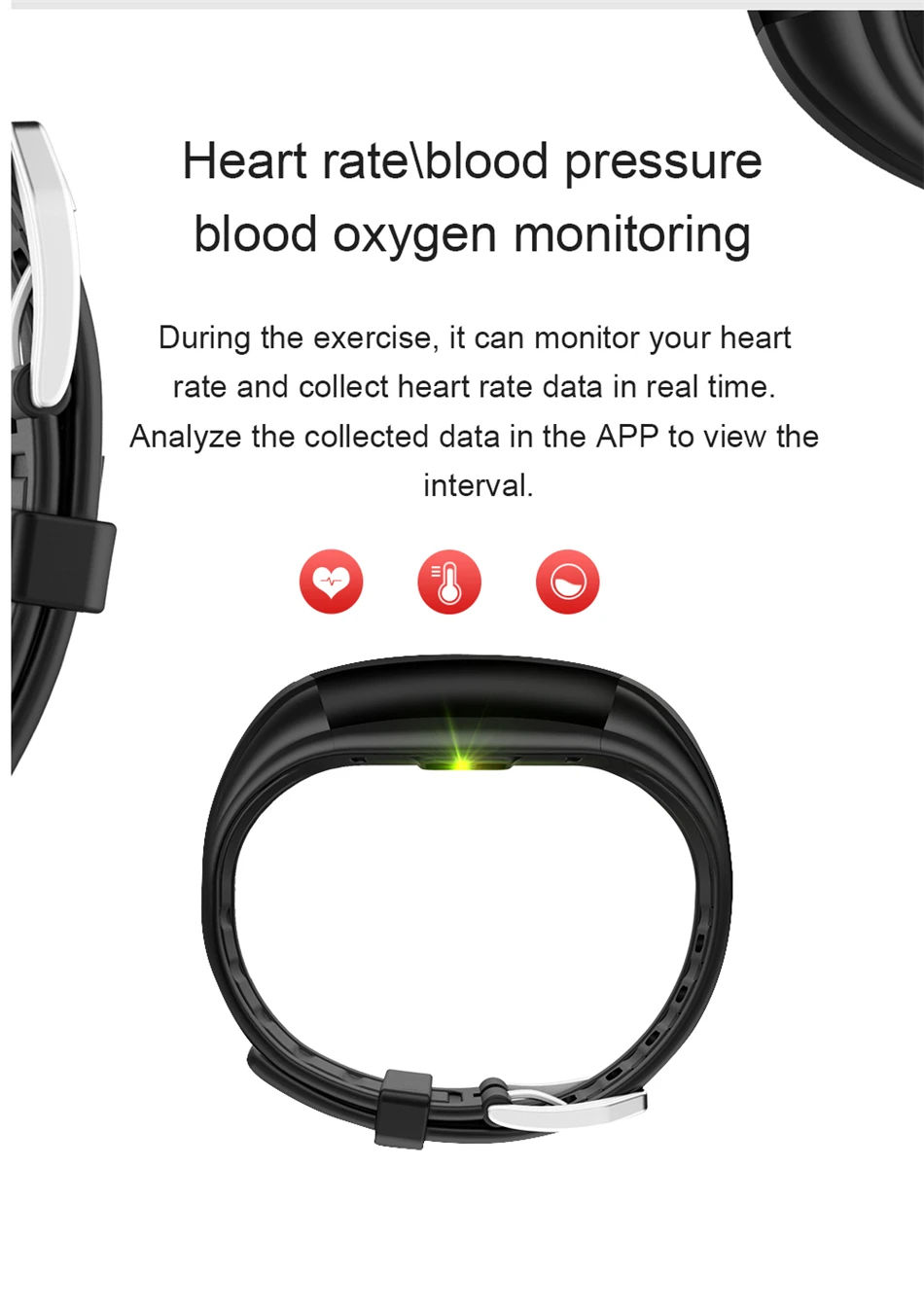 C5 Smart Watch Blood Pressure Test Heart Rate Monitor Smart Bracelet Waterproof Calories New Control Music Wristband for Phone