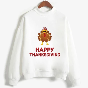 

Autumn 2019 Thanksgiving Women's Sweatshirt Harajuku Kawaii Turkey Hoodie Casual Comfortable Vogue Aesthetic Lovely Hoodies