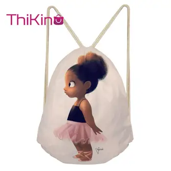 

Thikin Afro Cute Baby Girl Casual Sack Drawstring Bag Girls Travel Backpack Toddler Softback Lady Beach Mochila DrawString Bag