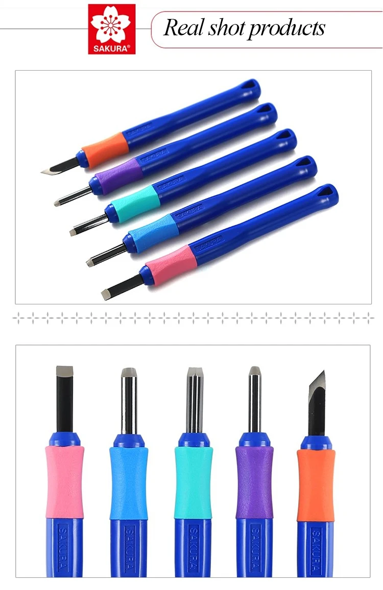 SAKURA 4/5 stücke Holz Carving Messer Set Tragbare Kunst Stift Messer Für Kunst Holz Carving Werkzeuge Handwerk Reparatur multi DIY Hand Werkzeuge – Detail 5