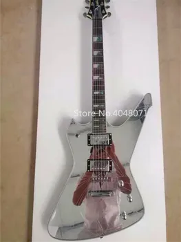 

Custom, mirror face split guitar,6 string electric guitar, free shipping