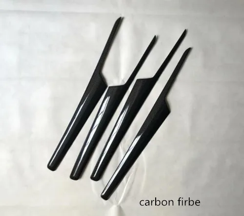 carbon fibre Внутренняя крышка автомобиля ABS хром/углеродного волокна двери отделка полосы тела рамка из палочек ручка Чаша 4 шт. для Audi Q5 - Название цвета: carbon fibre